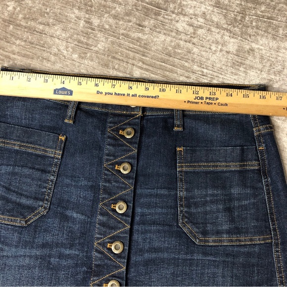 Orvis size 10 button down denim skirt blue A line - Picture 3 of 13